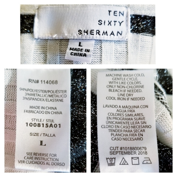 Ten Sixty Sherman Glittery Striped Top - Picture 8 of 8